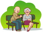 老夫婦の画像