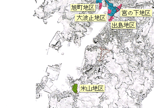 土地区画整理事業施行位置図