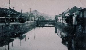 長崎濱町川端電車通と鉄橋1