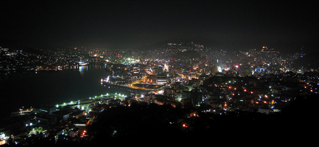 鍋冠山から見た長崎の夜景2