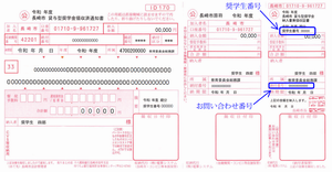 長崎市貸与型奨学金納入書