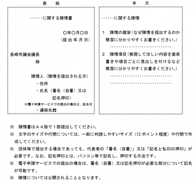 陳情１