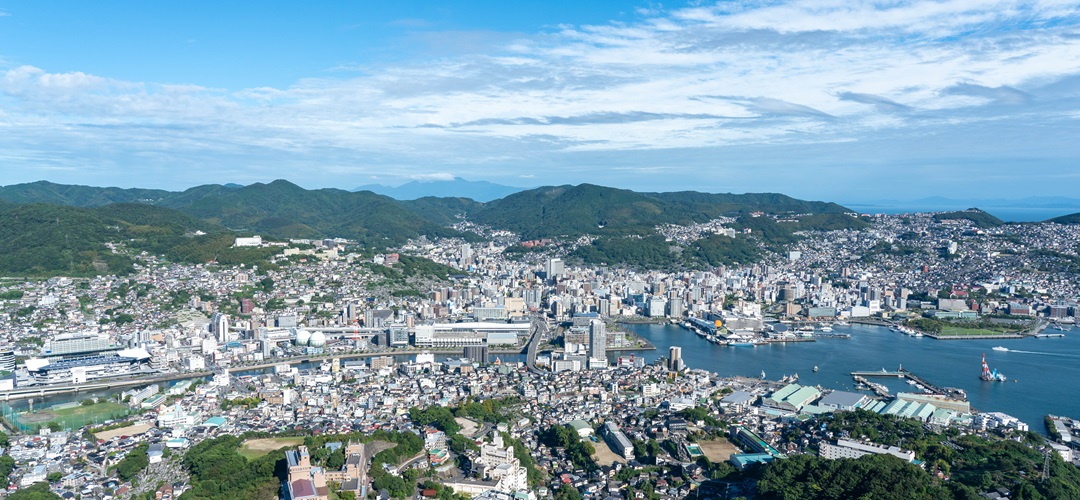稲佐山からのまちの眺め