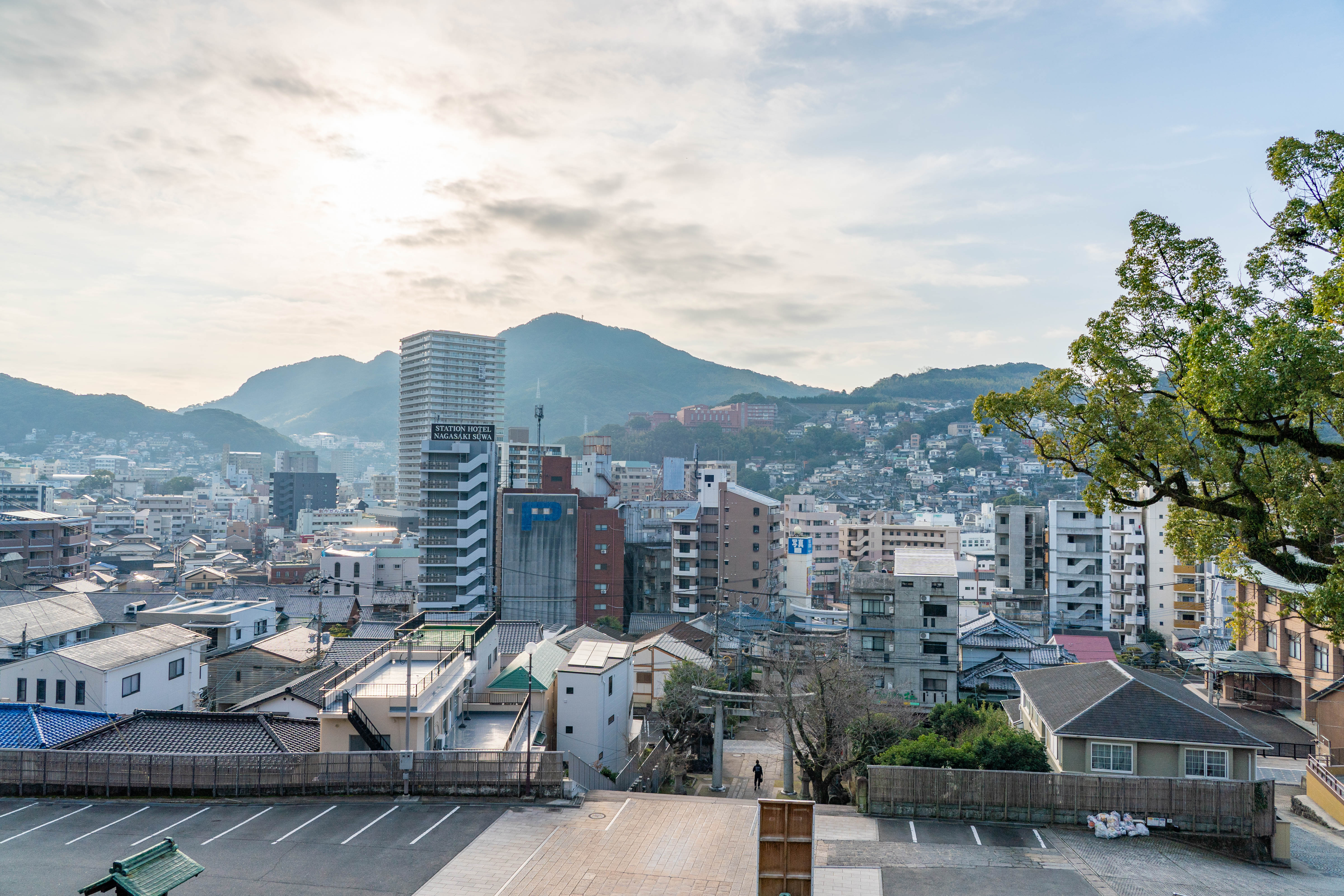 諏訪神社からの朝日