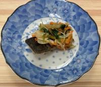 ムニエルの野菜餡掛け