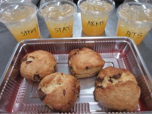 爽やかゼリーとアメリカンスコーン