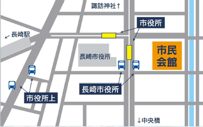 市民会館付近の地図