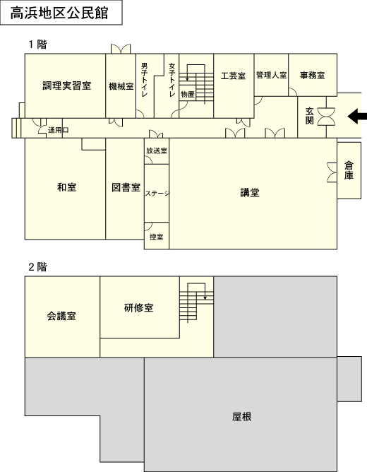 高浜地区公民館平面図