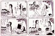 四コマ漫画『子守の合唱』原画