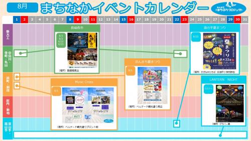 まちなかイベントカレンダー（8.1～8.31）