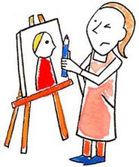絵を描く人