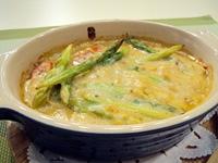 アスパラの味噌グラタン