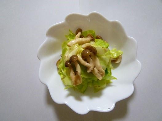 キャベツとしめじの塩ごまナムルの料理の写真
