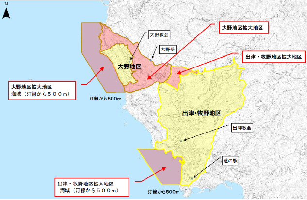 景観形成重点地区「外海地区」の区域の画像