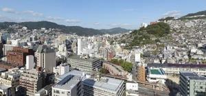 西側（現市庁舎側）稲佐山を望む