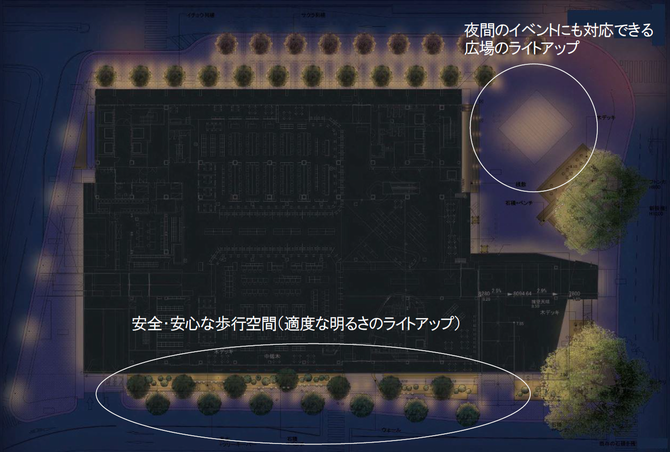 外構のライトアップのイメージ
