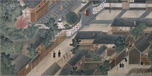 石崎融思「唐館蘭館図絵巻」（長崎歴史文化博物館蔵）の画像