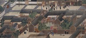 石崎融思「唐館蘭館図絵巻」（長崎歴史文化博物館蔵）の画像