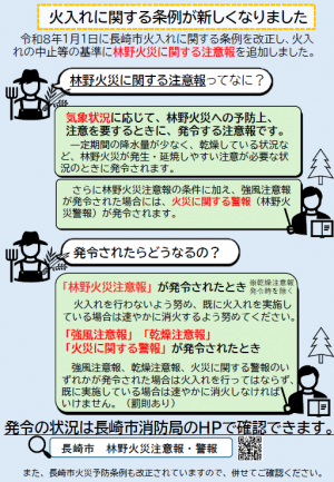 火入れに関する条例　改正内容の解説