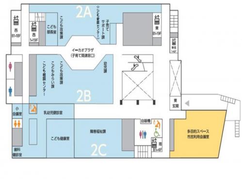 市役所2階フロアマップ